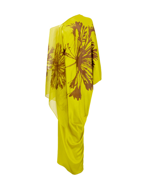 Jade Layered Silk Maxi Dress