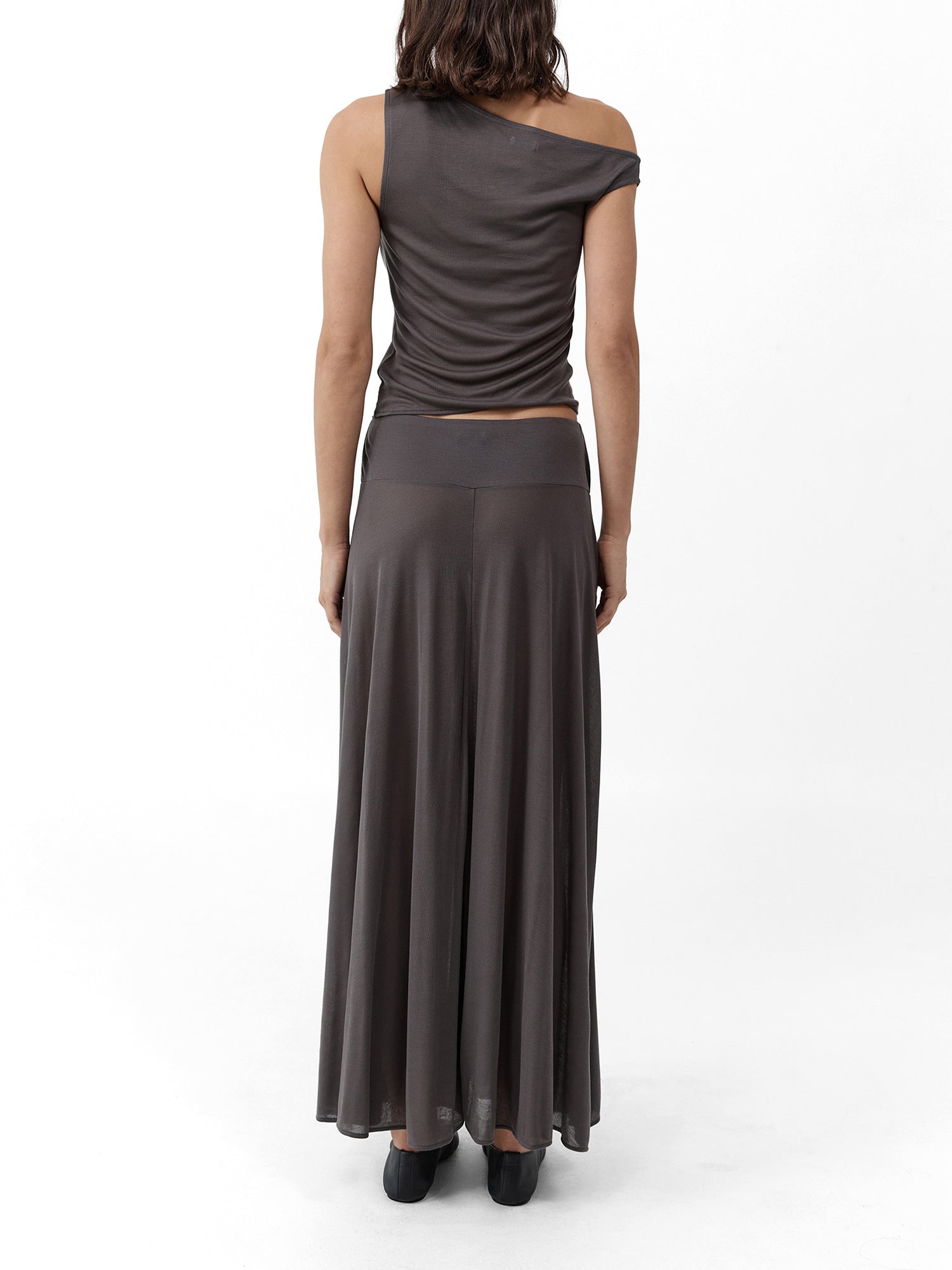Fluid Jersey Midi Skirt