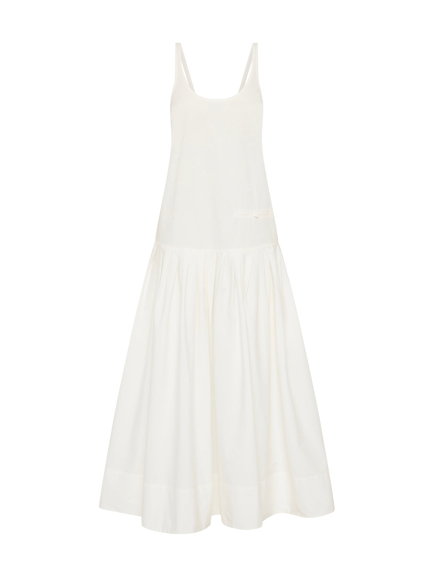 Relaxed Pleat Maxi Dress