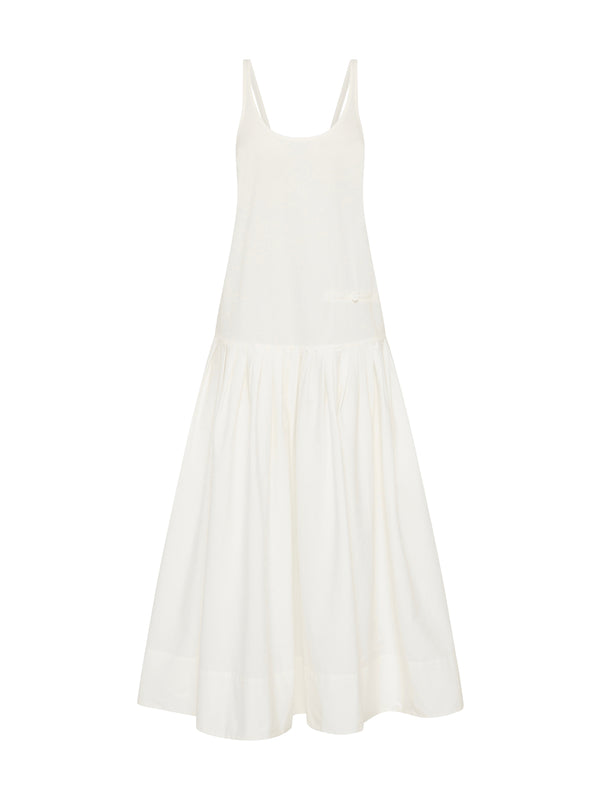 Relaxed Pleat Maxi Dress