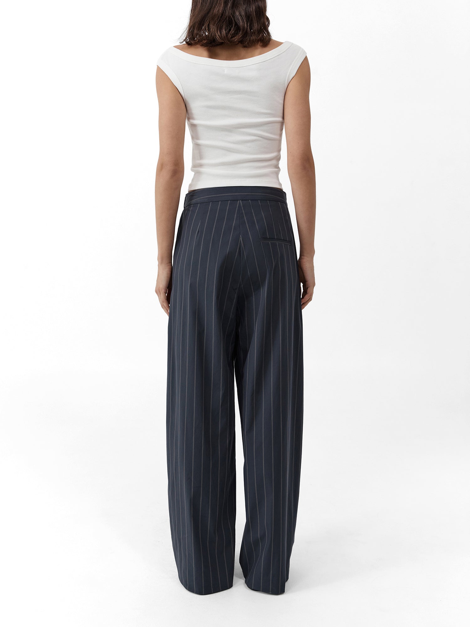 Striped Relaxed Pleat Pants