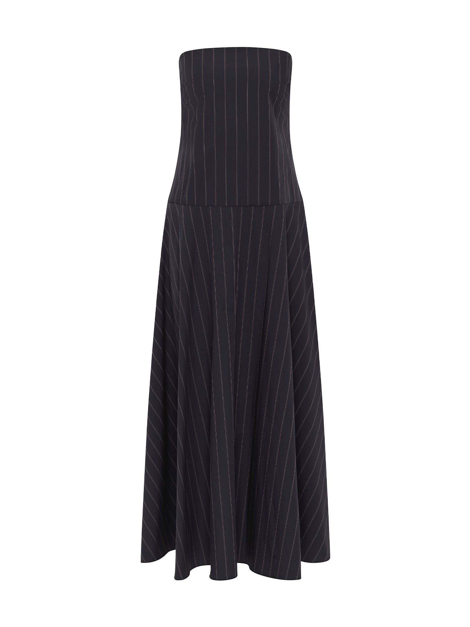Strapless Rouleau Maxi Dress