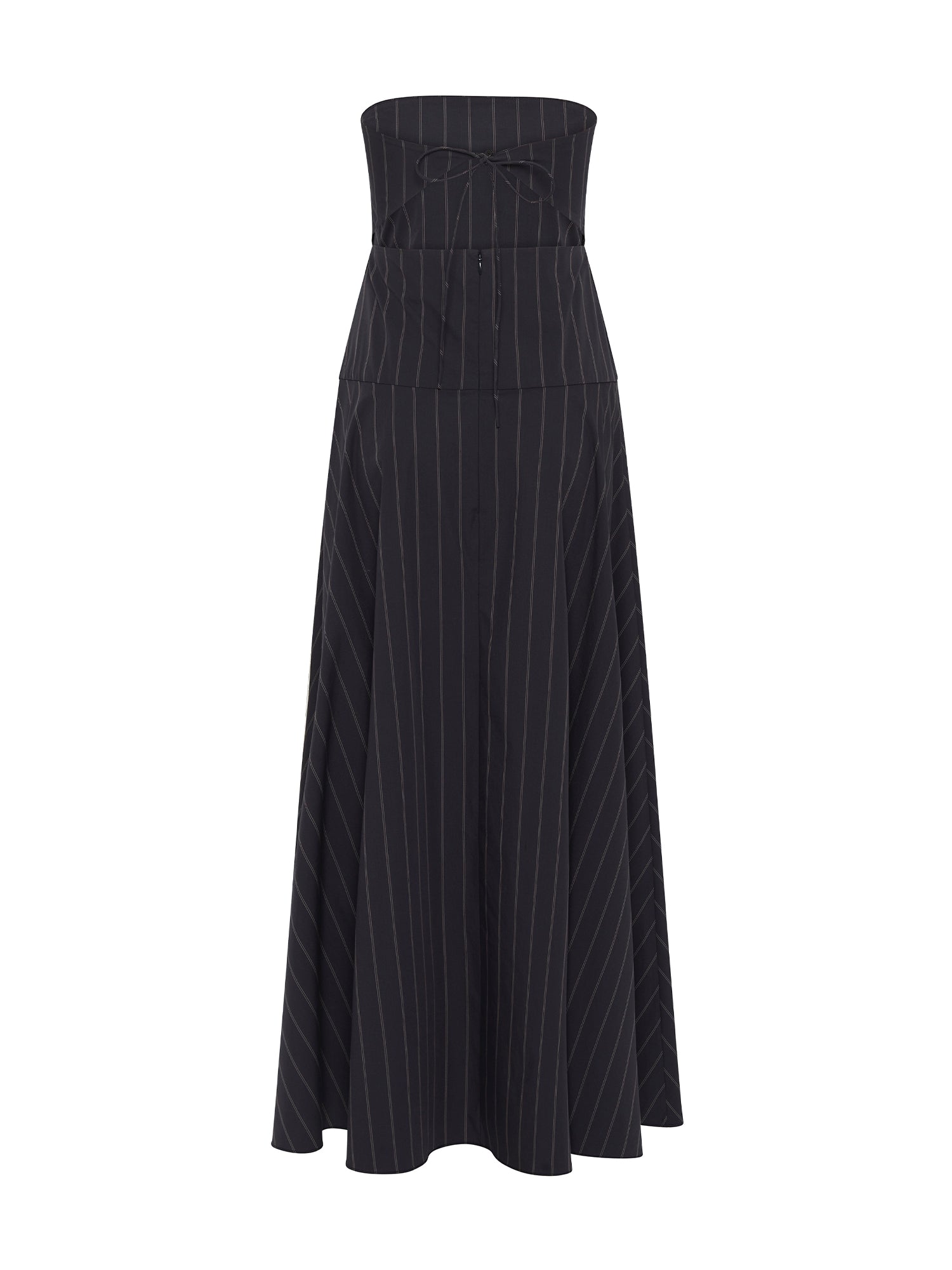 Strapless Rouleau Maxi Dress