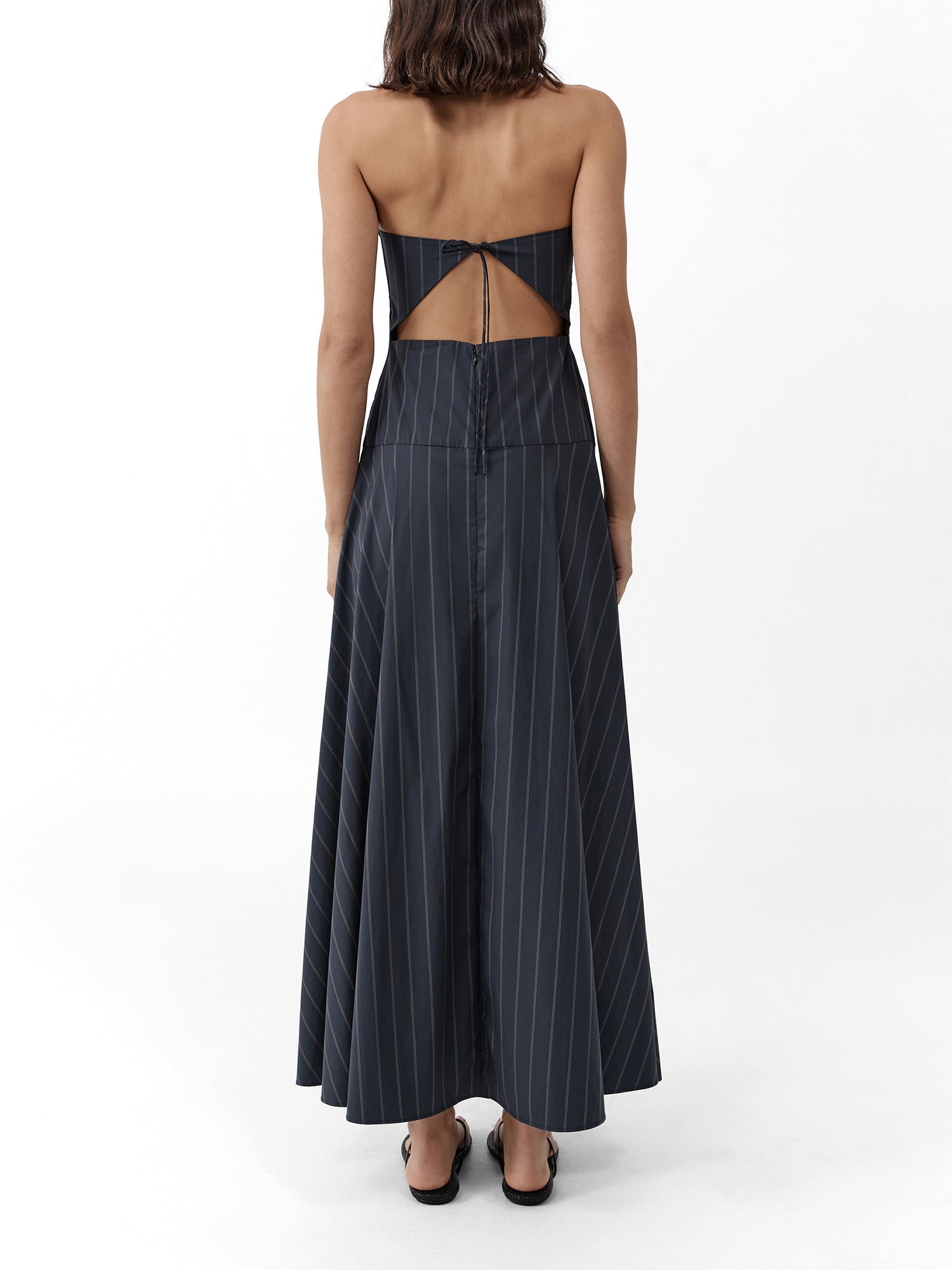 Strapless Rouleau Maxi Dress