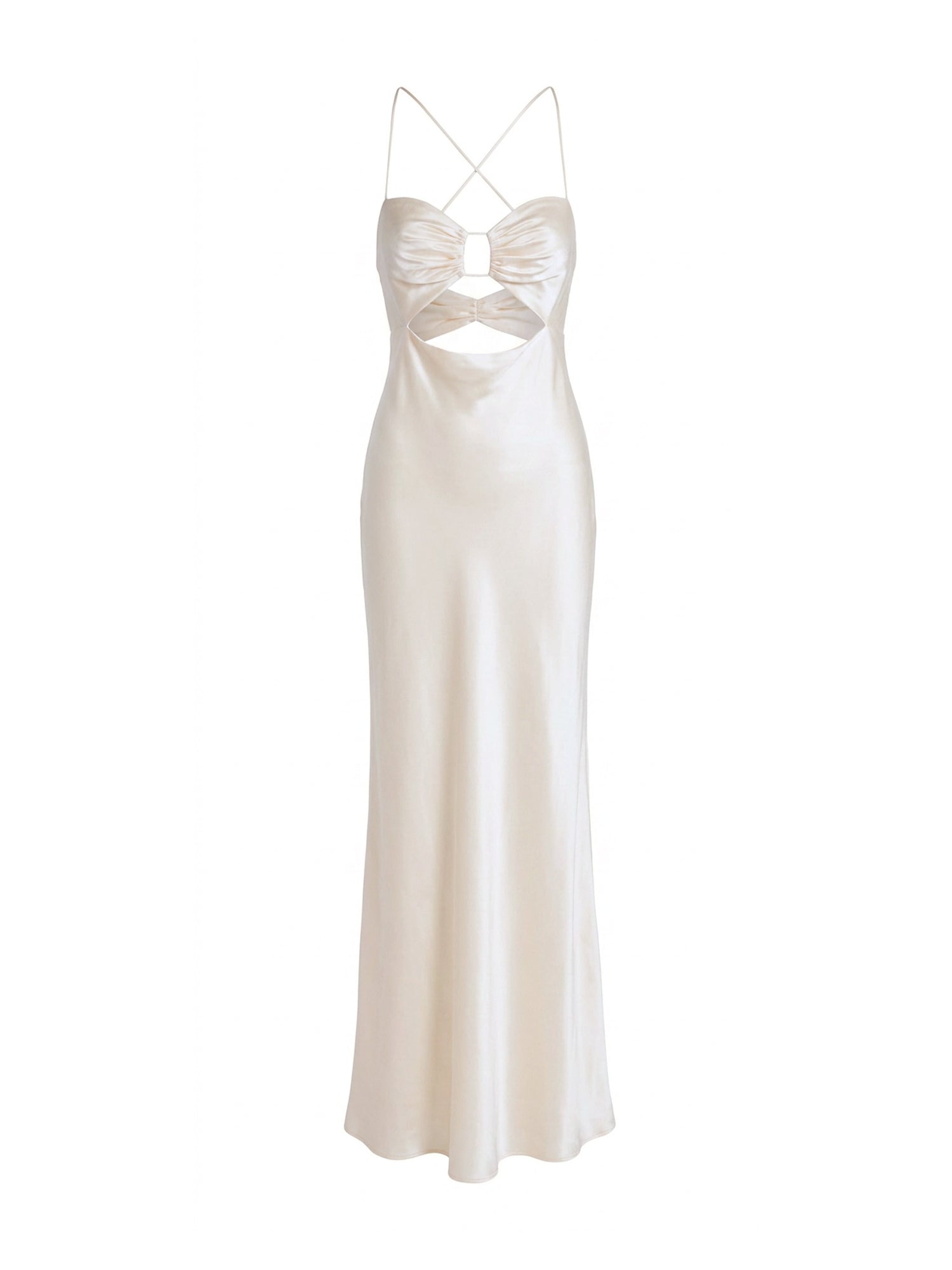 Cut-Out Bias Silk Gown