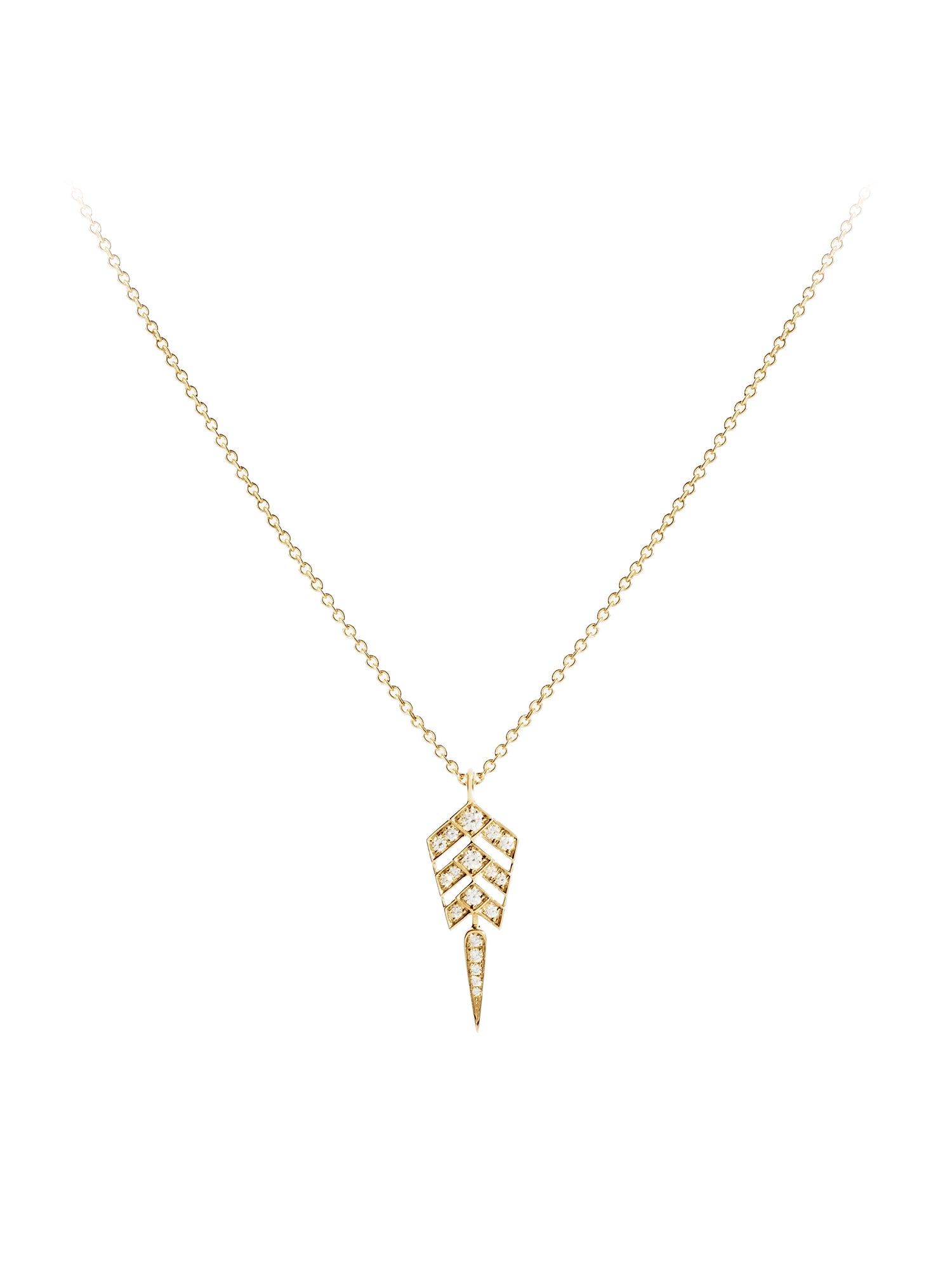 Yellow Gold and Diamond Stairway S Necklace