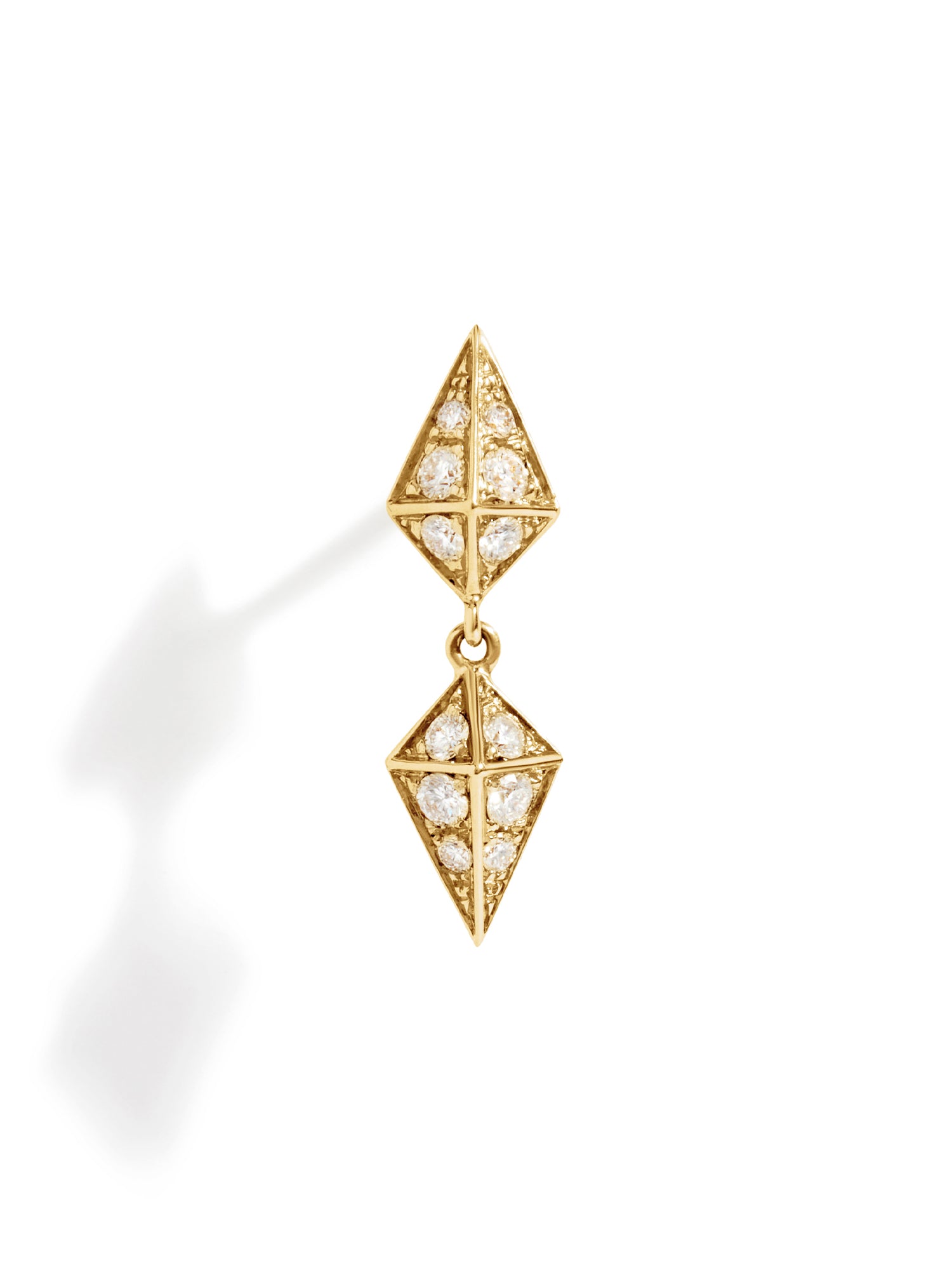 Yellow Gold and Diamond Rockaway Earring