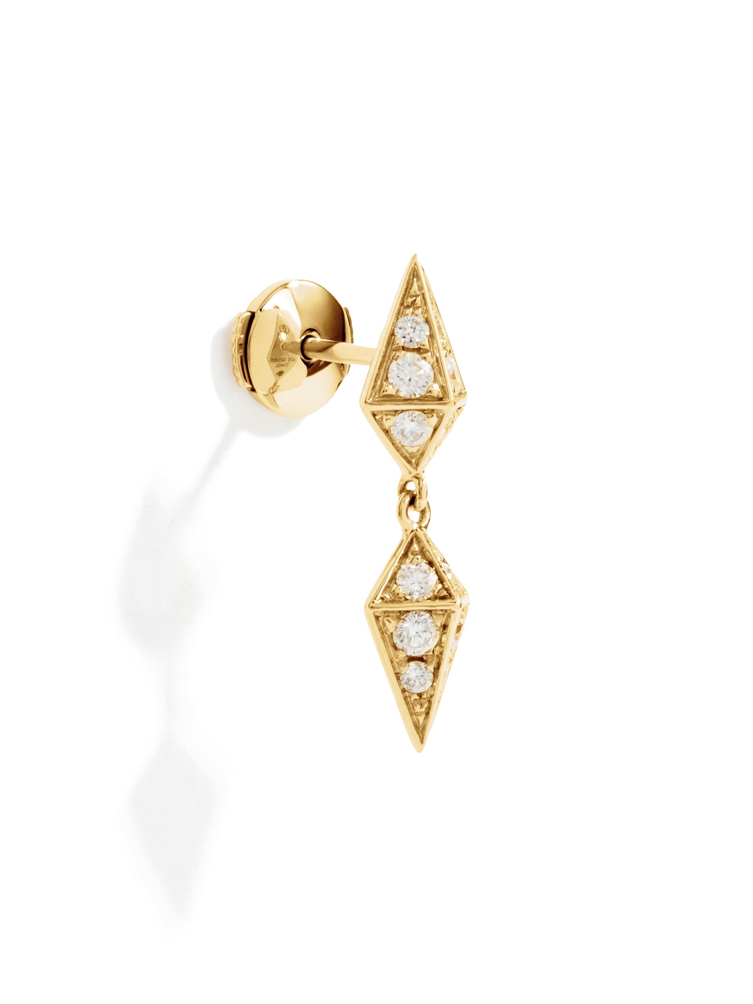 Yellow Gold and Diamond Rockaway Earring