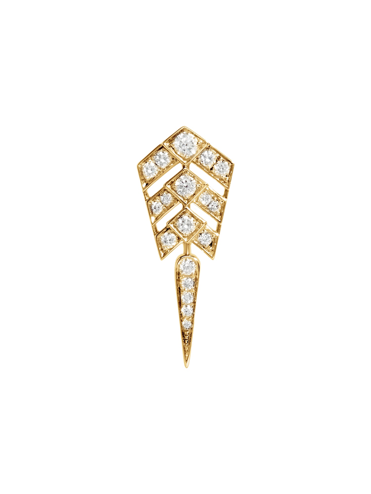 Yellow Gold and Diamond Stairway S Earring