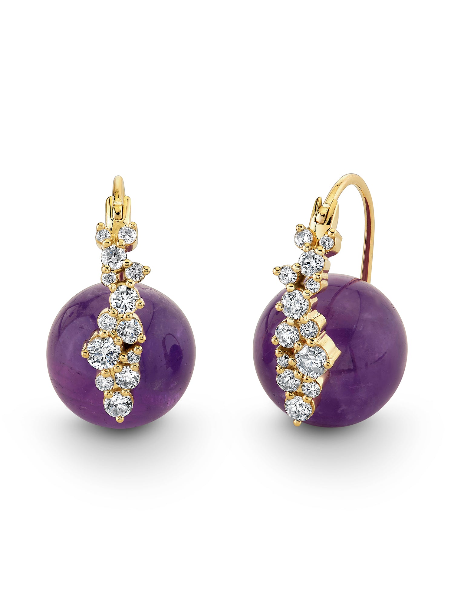 Amethyst Cocktail Bead Earrings