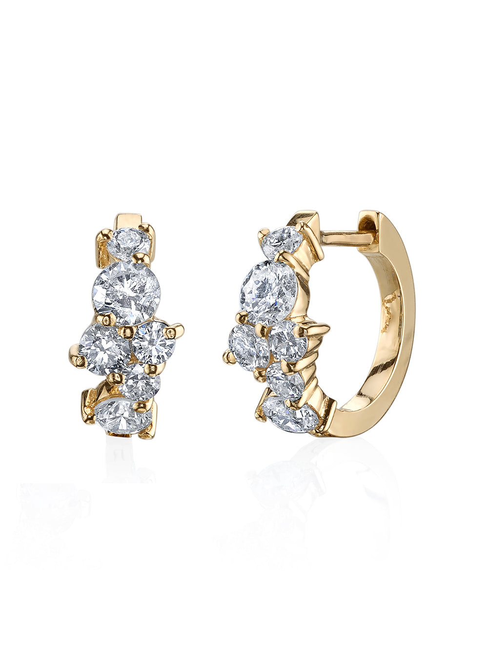 Diamond Cocktail Huggie Hoops
