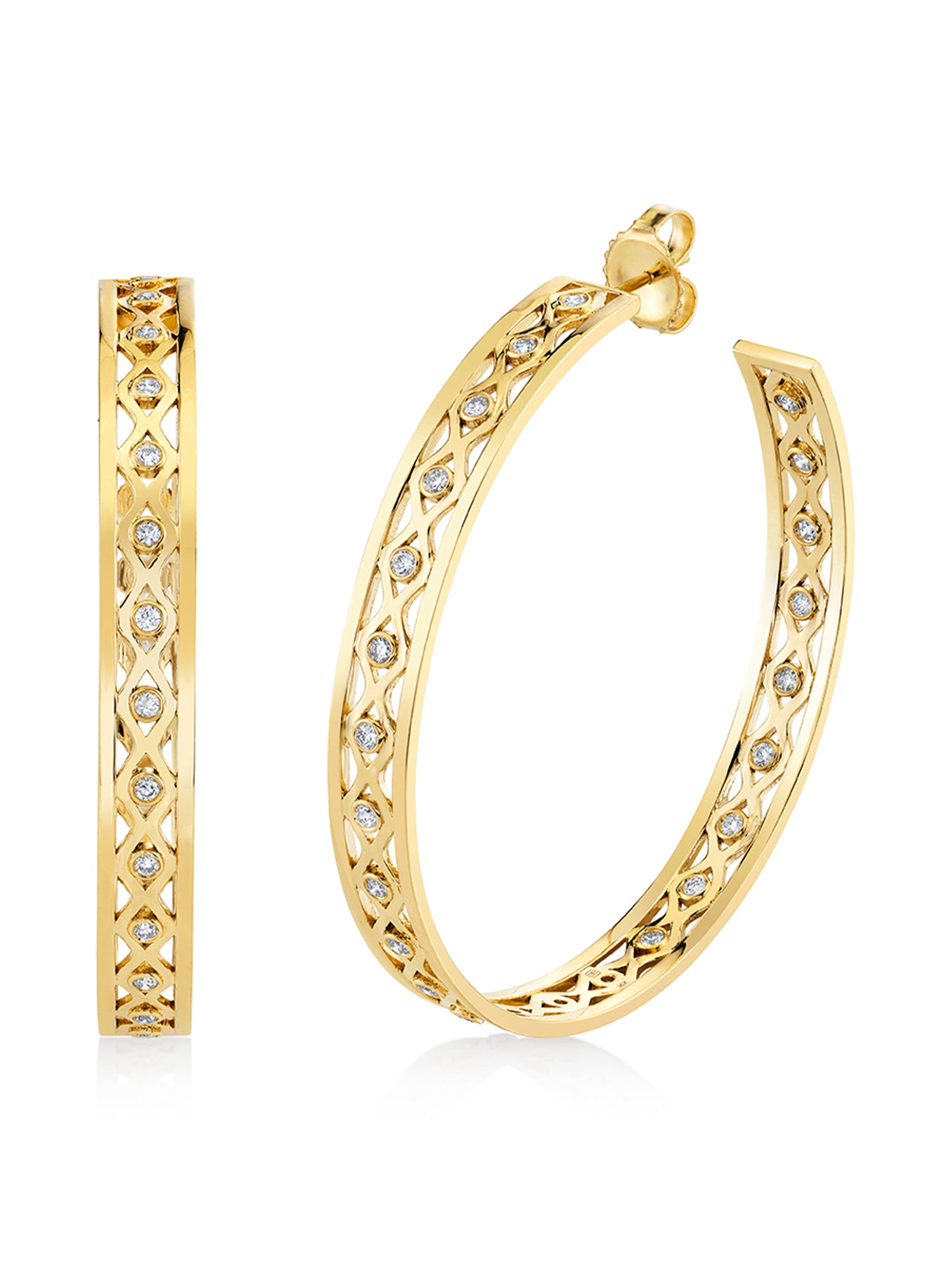 Large Fishnet Hoops