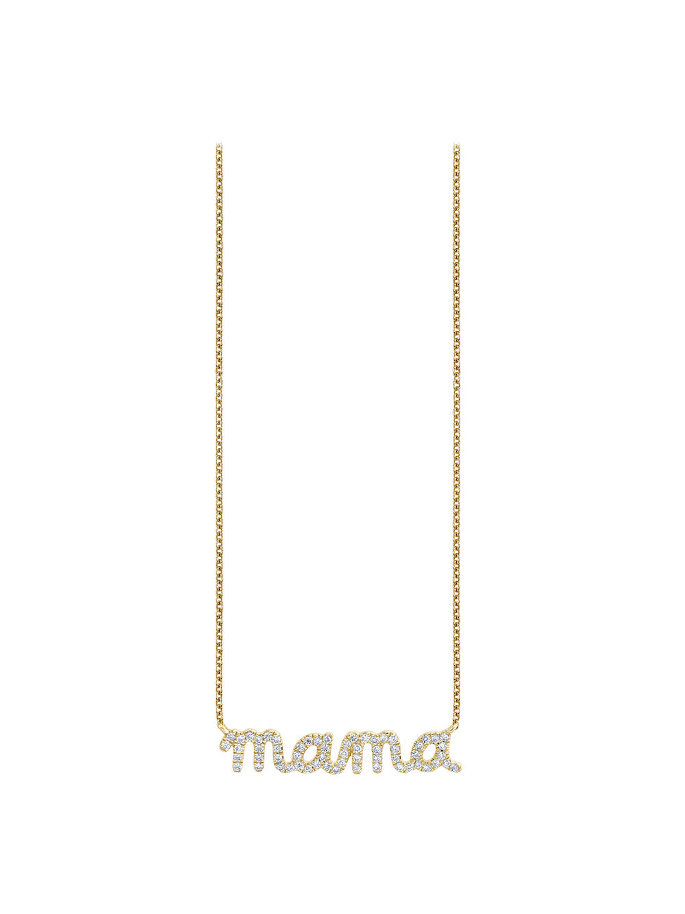 Mama Script Necklace
