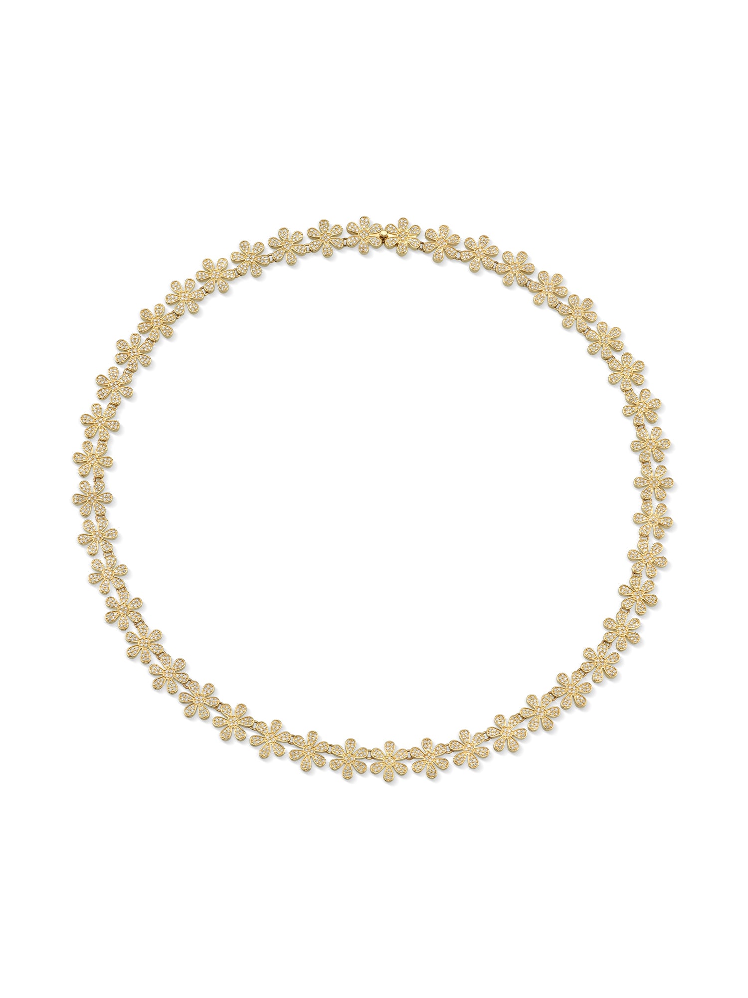 Pavé Daisy Eternity Necklace