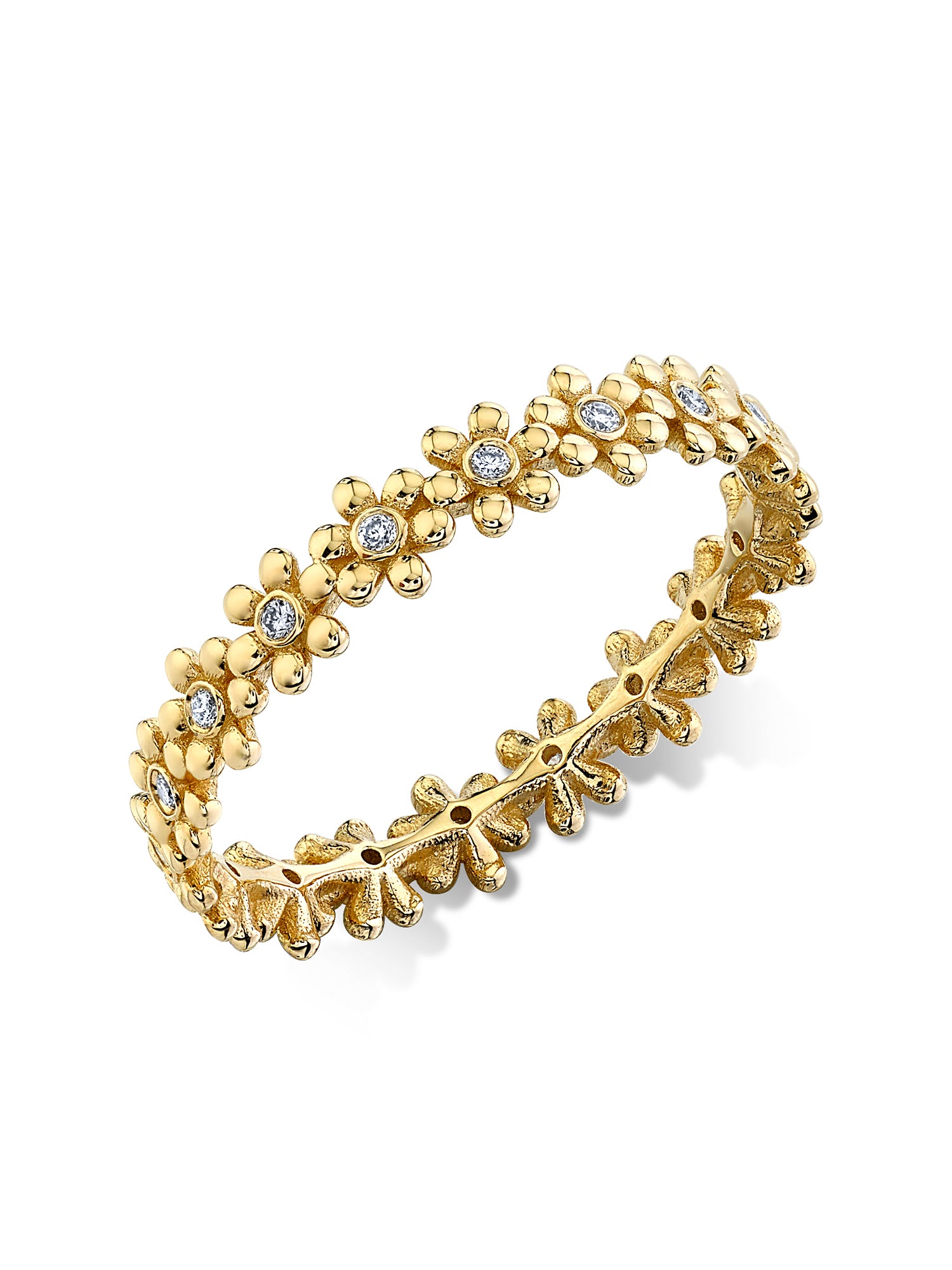 Tiny Daisy Eternity Ring