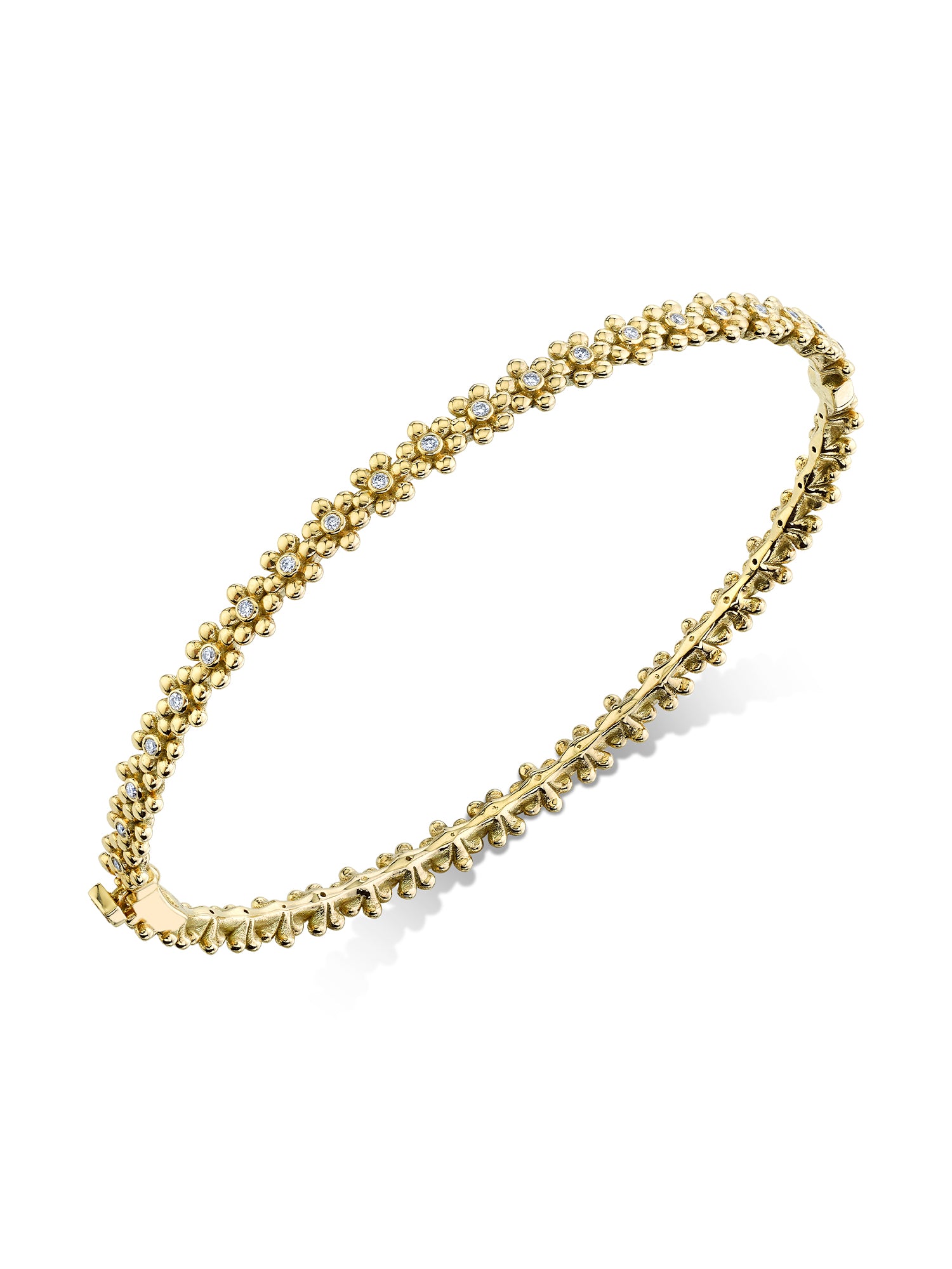 Tiny Daisy Hinge Bangle