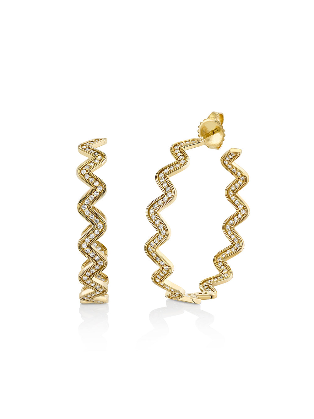 Wavy Large Hoops