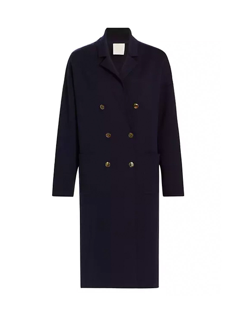 Long Double-Breasted Wool Coat