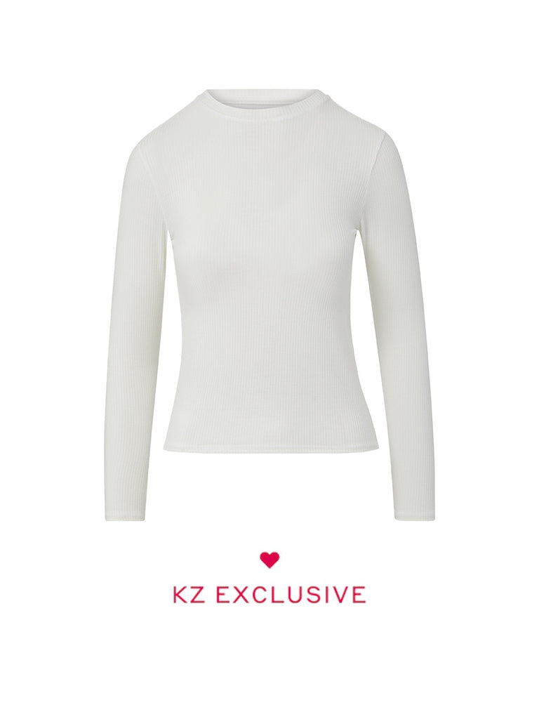 The Long Sleeve Ribbed Tee – Kirna Zabête