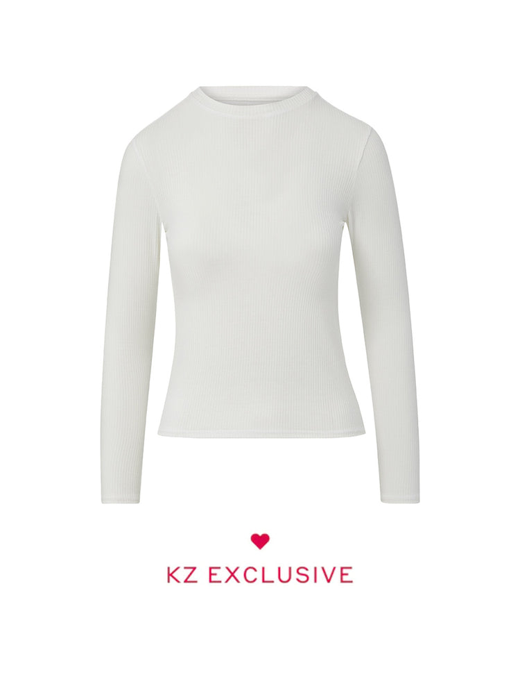 The Long Sleeve Ribbed Tee – Kirna Zabête