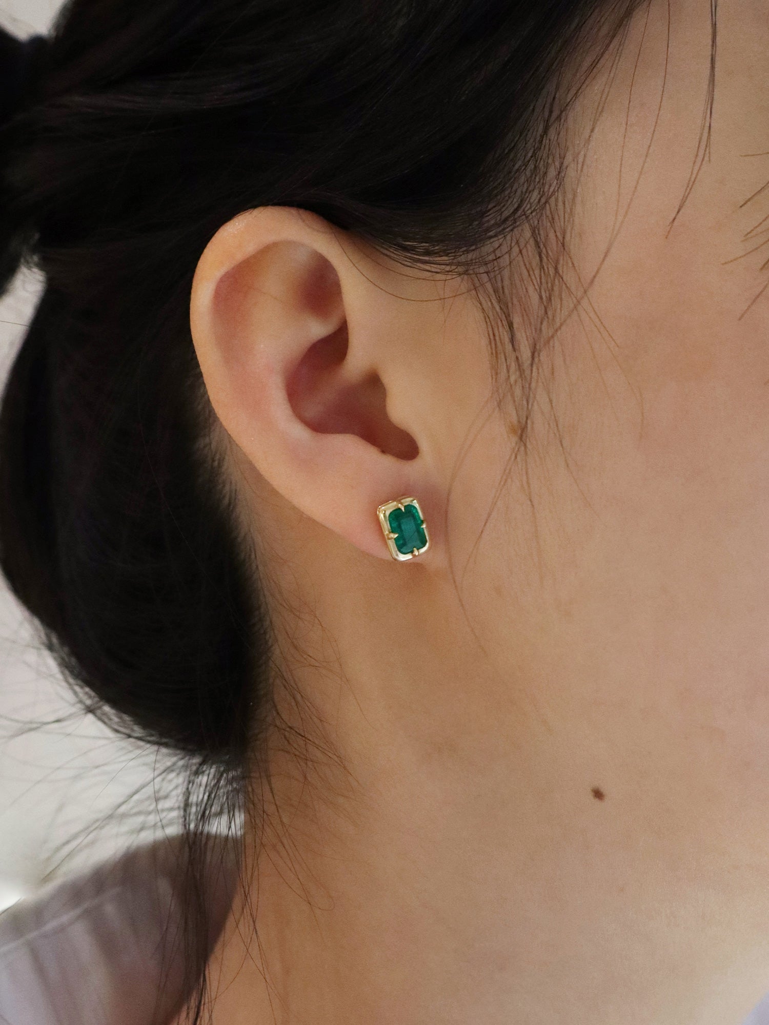 Emerald Compass Earrings