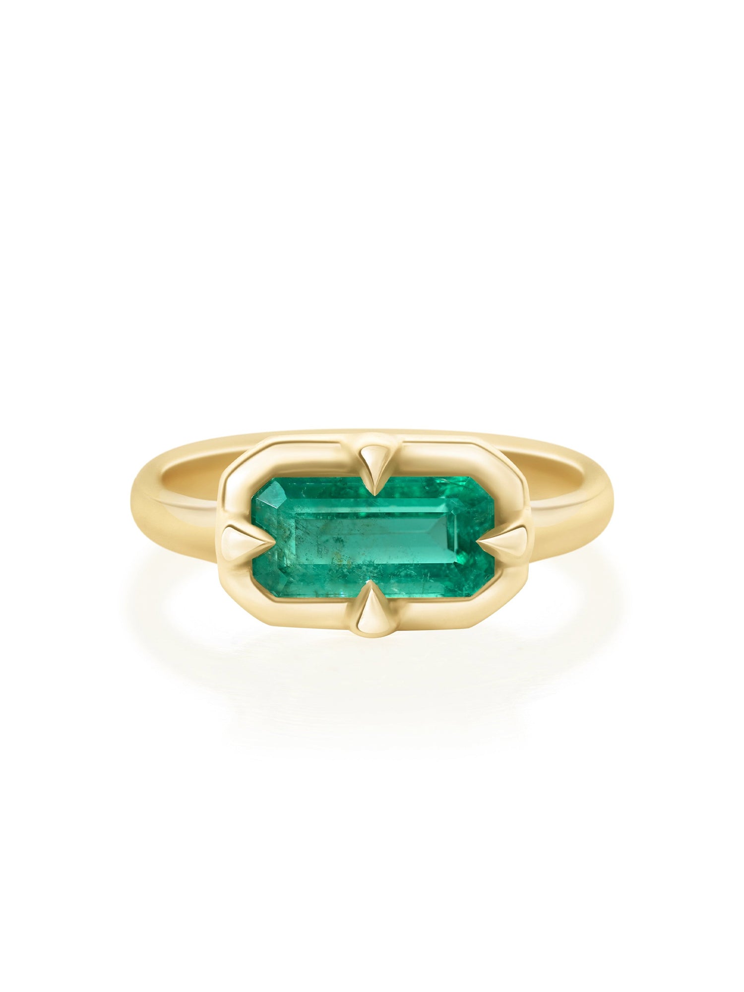 Emerald Compass Ring