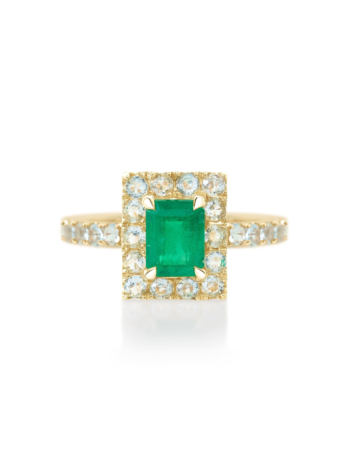 Emerald and Aquamarine Candy Ring