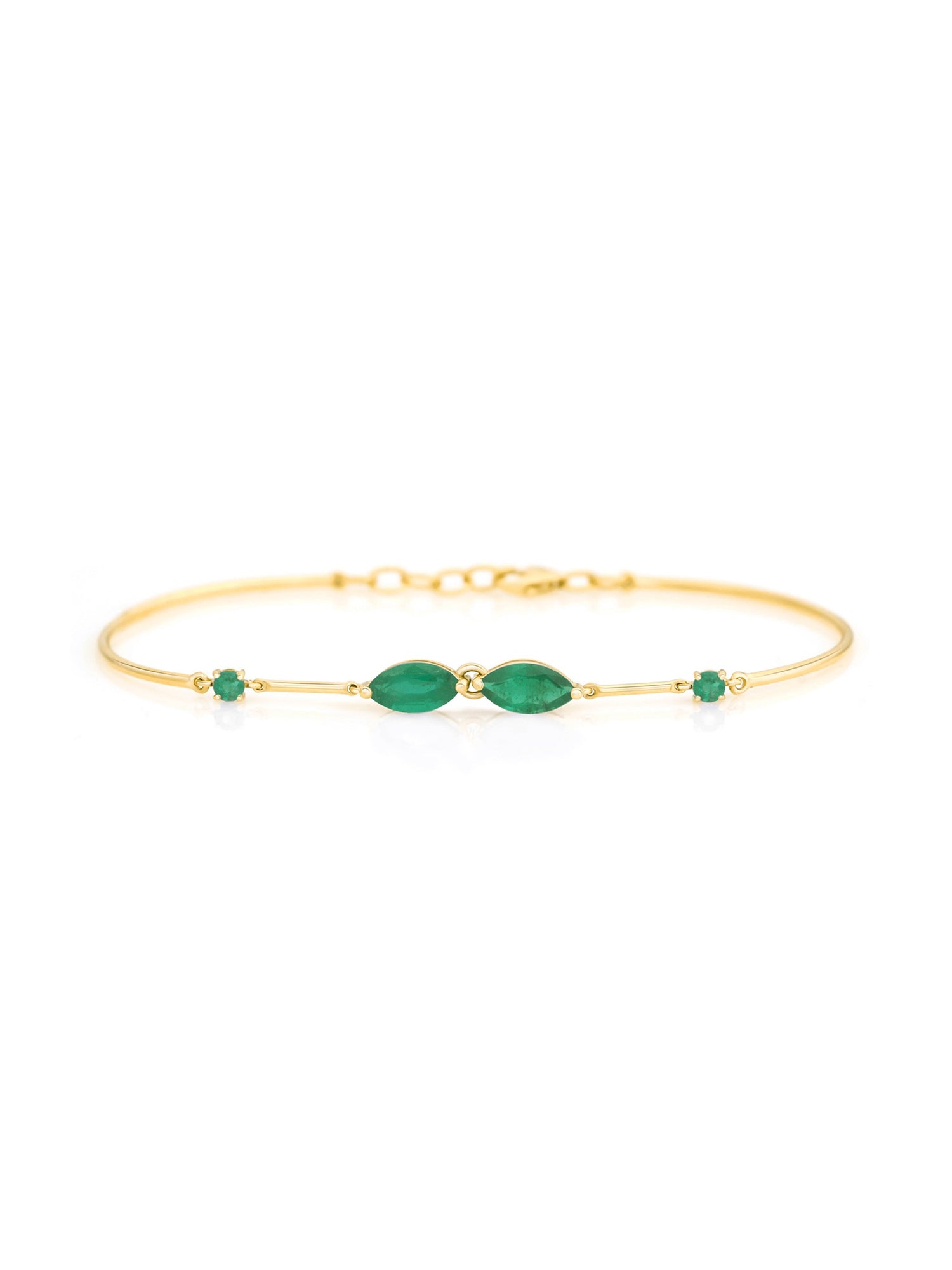 Emerald Marquise Duo Bangle