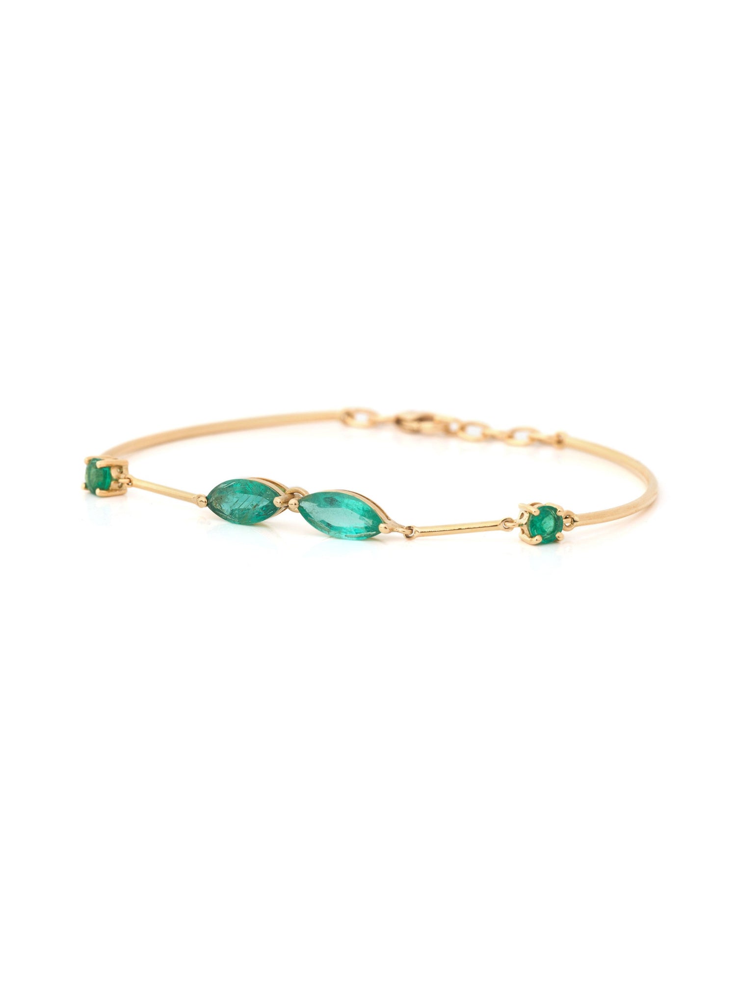 Emerald Marquise Duo Bangle