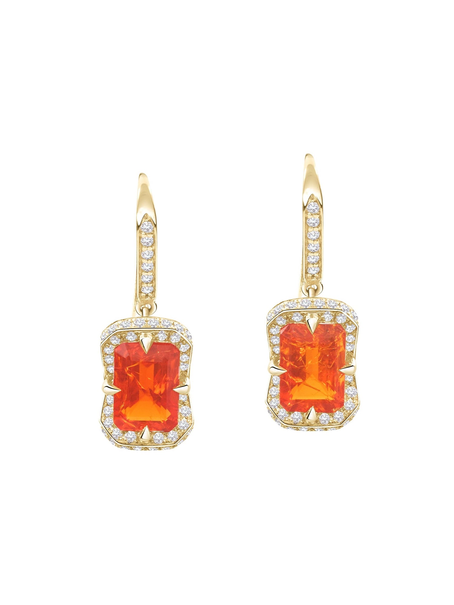 Fire Opal Aurora Earrings