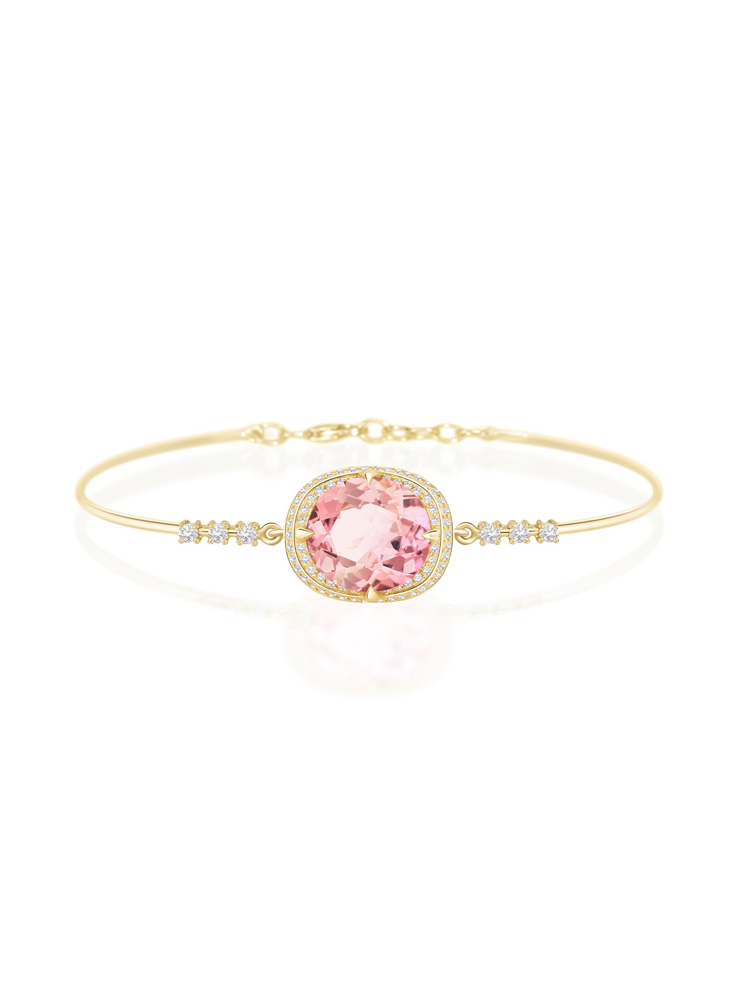 Light Pink Tourmaline Aurora Bangle