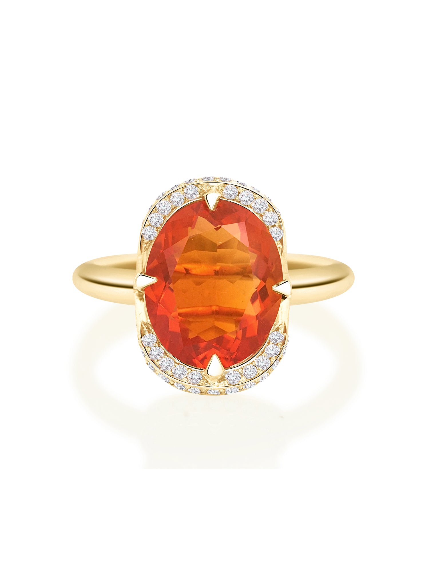 Mexican Fire Opal Aurora Ring