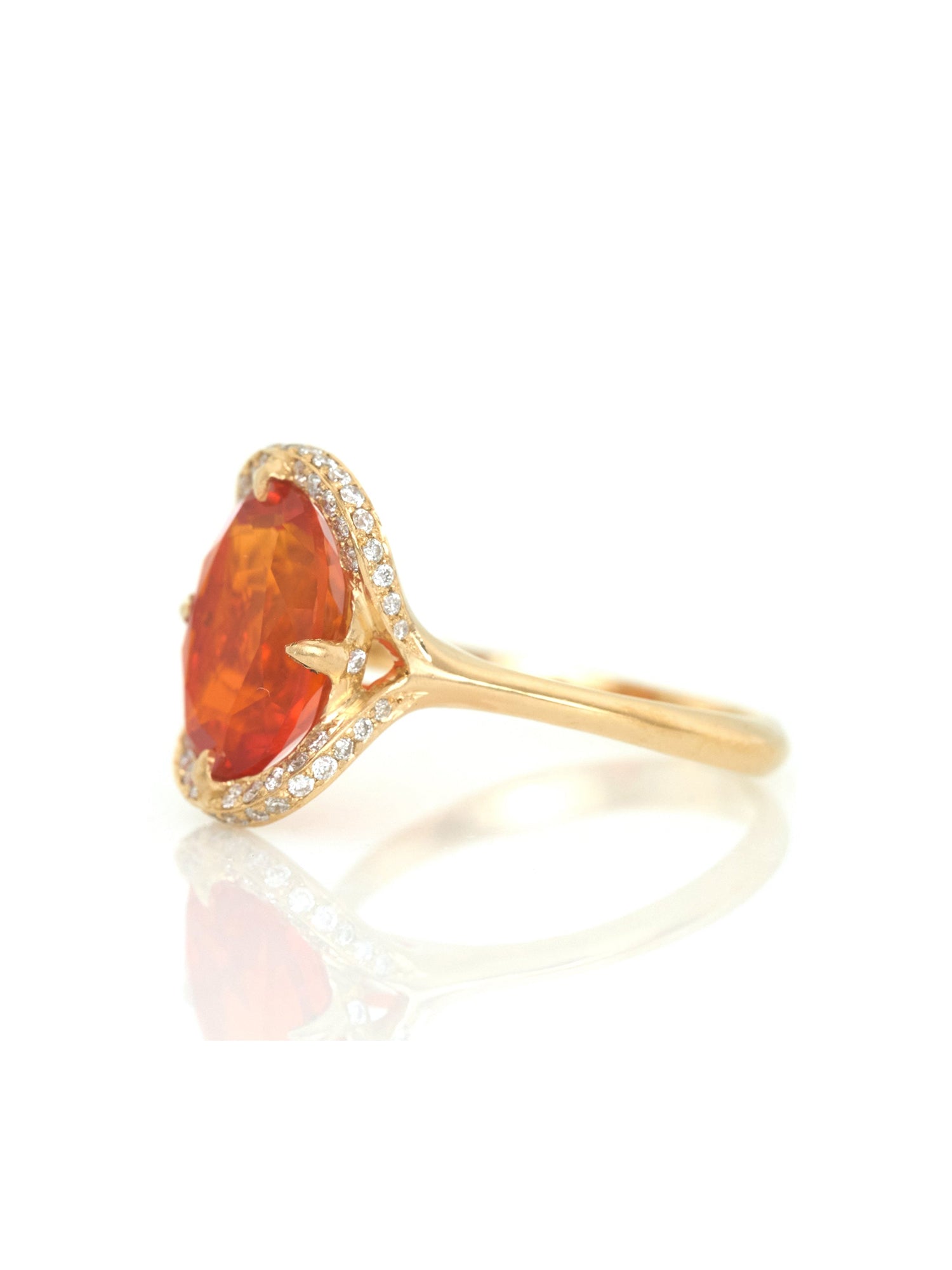 Mexican Fire Opal Aurora Ring