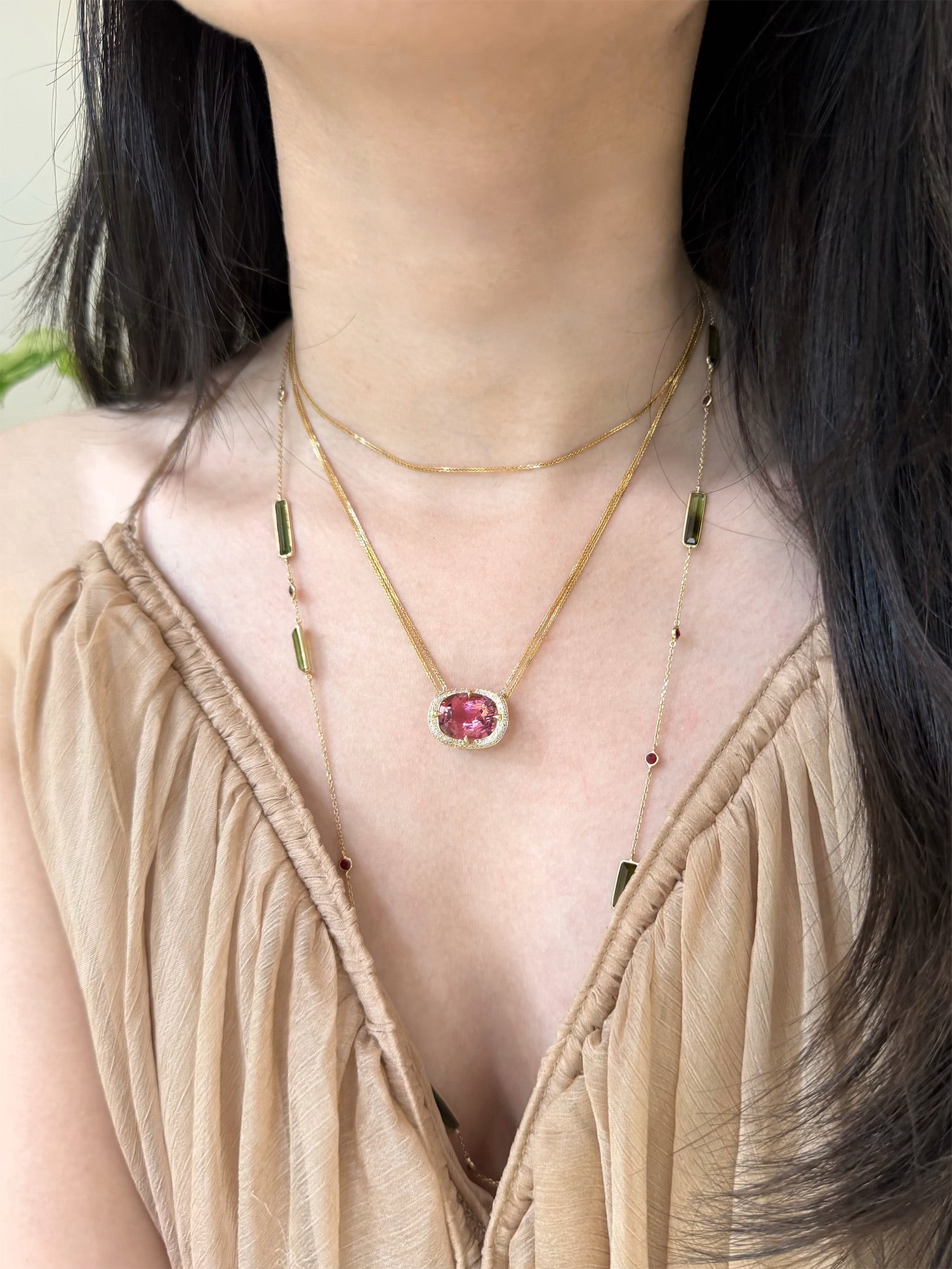 Pink Tourmaline Aurora Supreme Ring