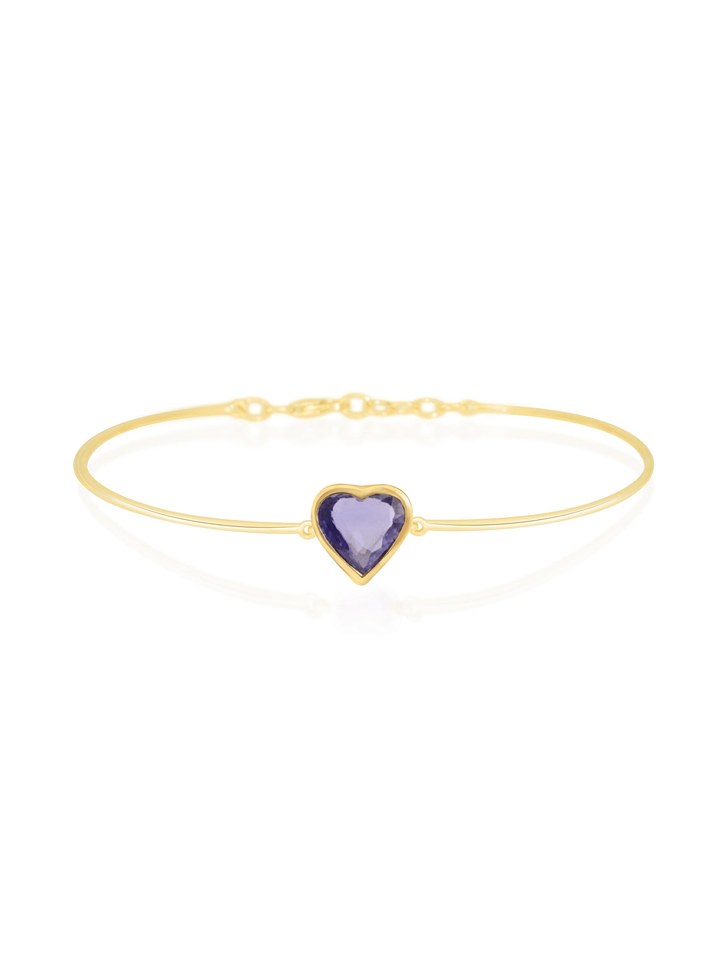 Purple Sapphire Heart Bangle