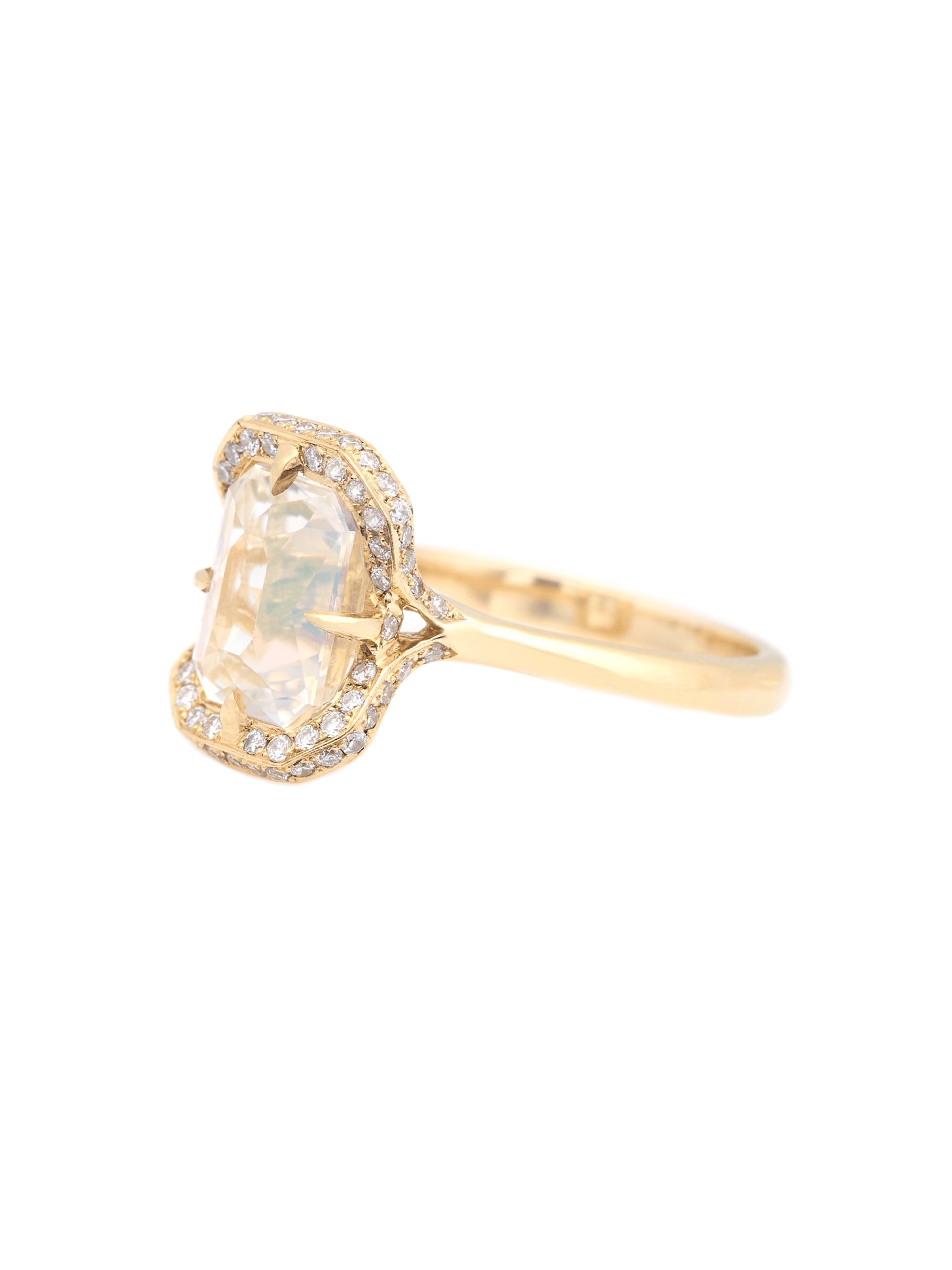Rainbow Moonstone Aurora Ring