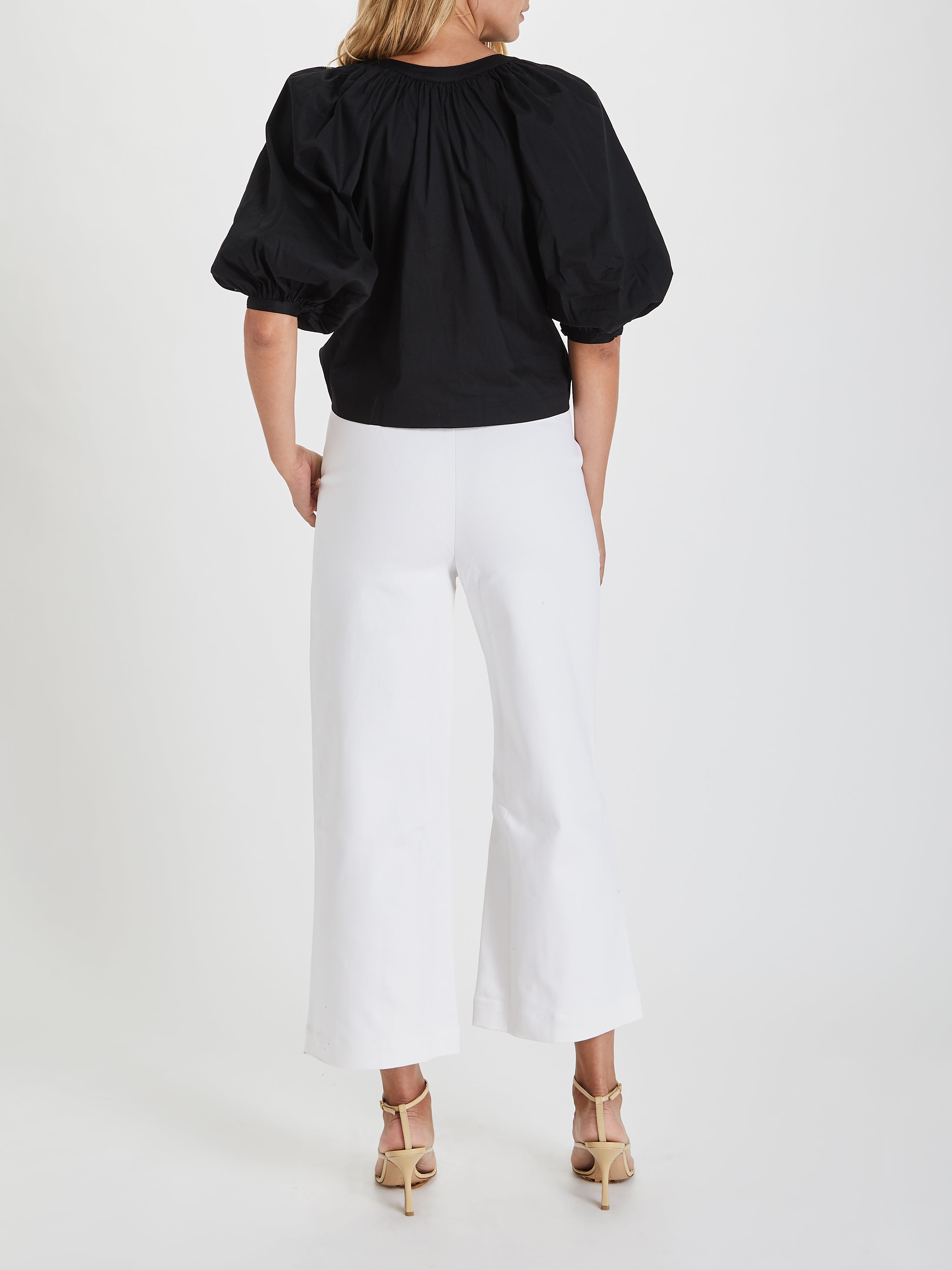 Cotton Drill Wide Leg Trousers