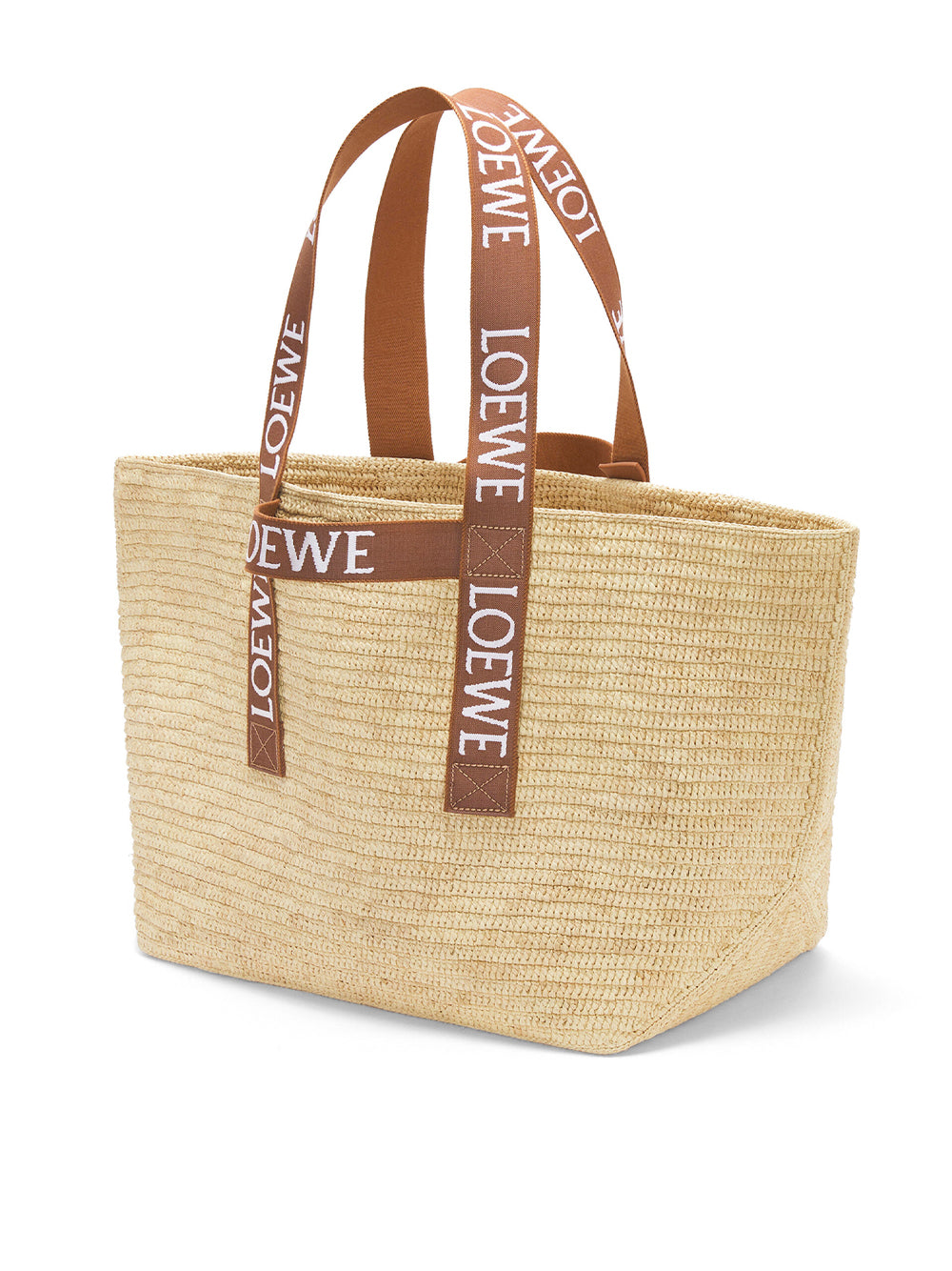 Loewe Fold Raffia Tote Bag in Natural