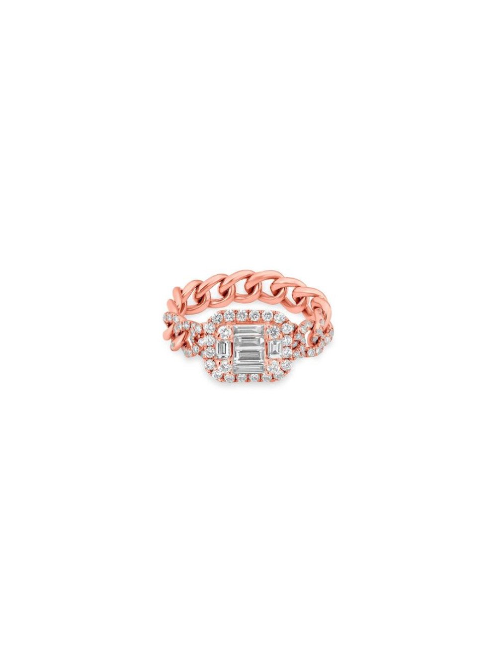 Rose Gold Baguette Diamond Nikolina RIng